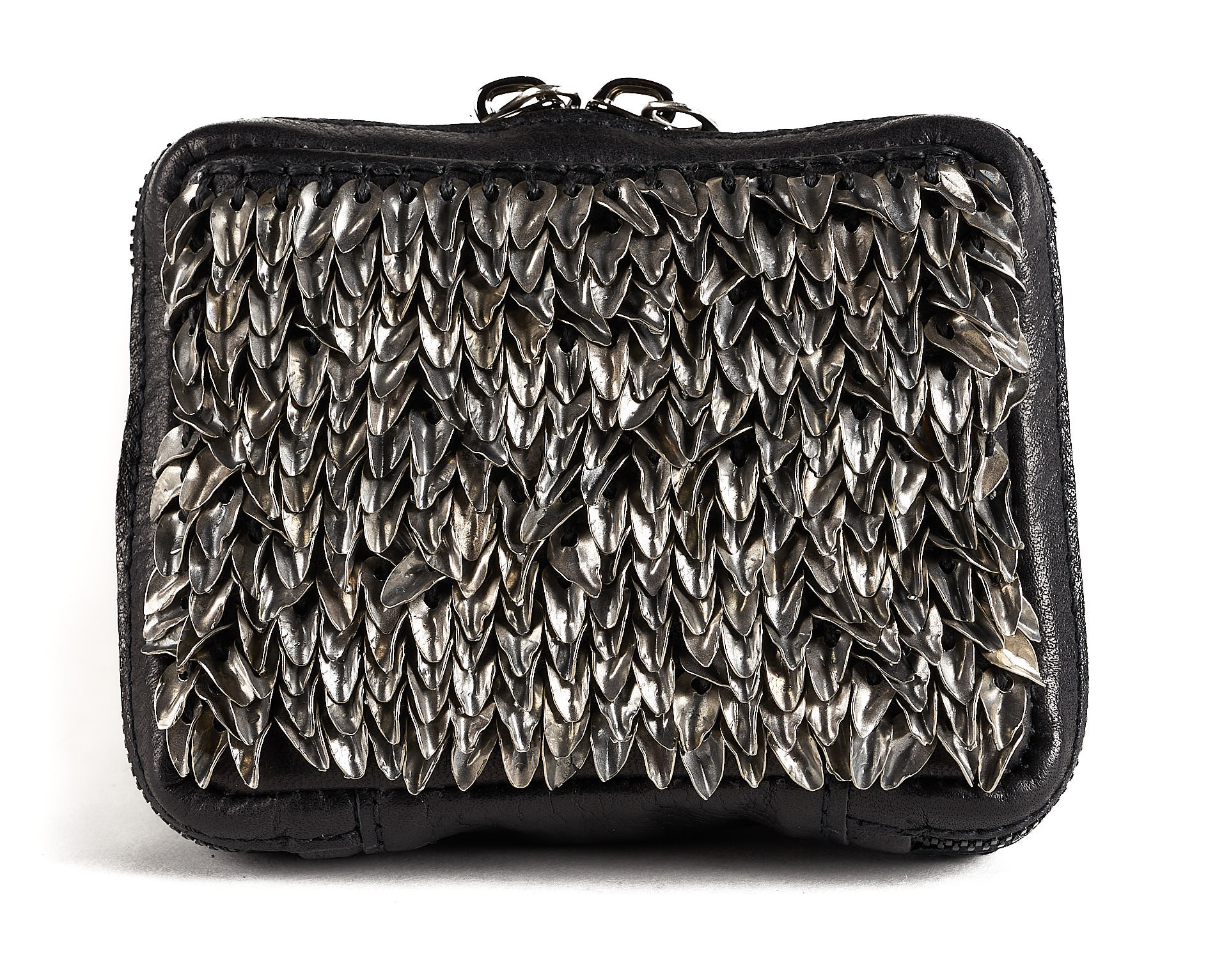 daniele basta leather and silver bags - FRONT